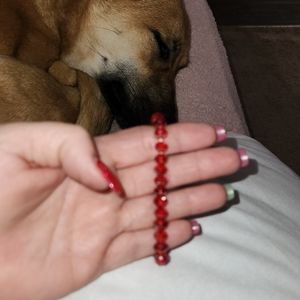 Red crystal bracelet